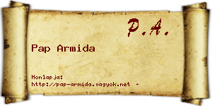 Pap Armida névjegykártya
